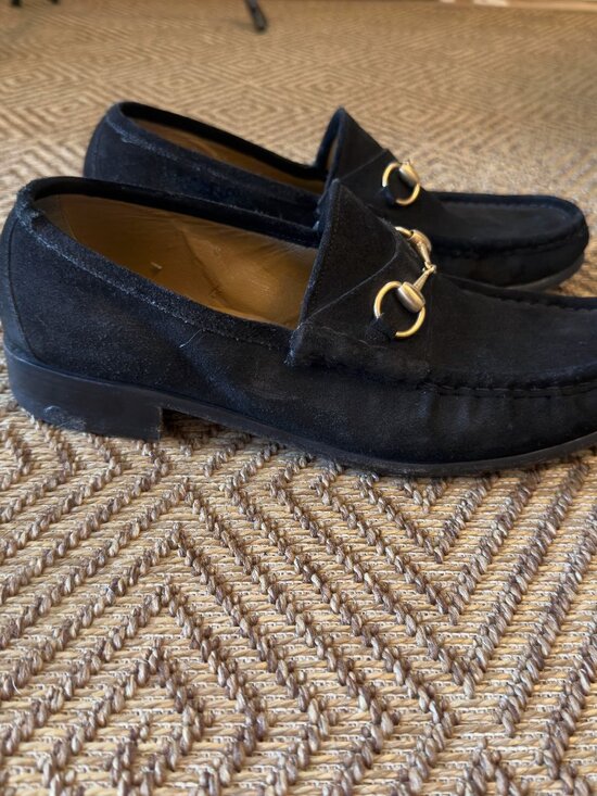 Men's 11 Gucci Horsebit Loafer Black Suede with Box and Dust Bags - Picture 2 of 12